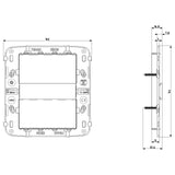 Vimar Eikon Mounting Frame and Protection Cover, 8 (4+4)-Module