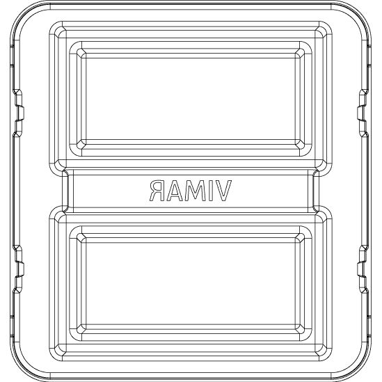 Vimar Eikon Mounting Frame and Protection Cover, 8 (4+4)-Module