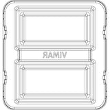 Vimar Eikon Mounting Frame and Protection Cover, 8 (4+4)-Module