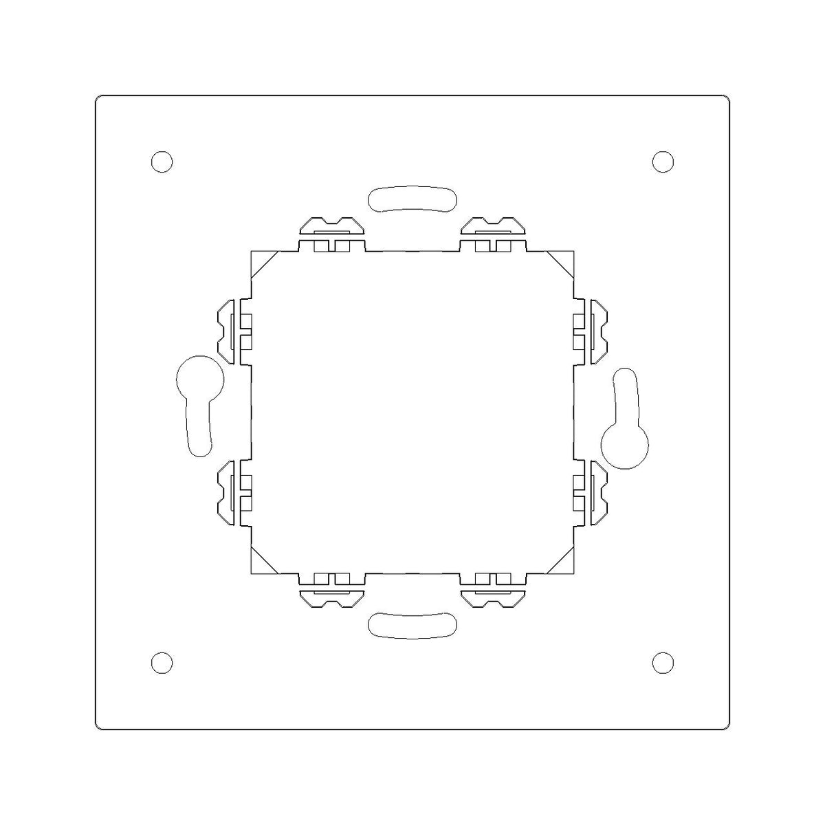 Vimar Eikon Exé RF Device Mounting Frame, For Ocean Bluetooth ZigBee Radio Controls, 2-Module