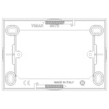 Vimar 09975 Surface Mounting Box, For Eikon/Idea/Plana, 3-Module, 43.5 mm Depth, IP20, Halogen-Free Plastic, 20/25 mm Conduit Inlets, 4 Inlets