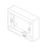 Vimar 3-Module Surface Mounting Box, For Eikon Devices, For Idea Devices, For Plana Devices, 84 x 121.5 x 30 mm, IP20, Halogen-Free Plastic
