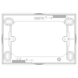 Vimar 3-Module Surface Mounting Box, For Eikon Devices, For Idea Devices, For Plana Devices, 84 x 121.5 x 30 mm, IP20, Halogen-Free Plastic