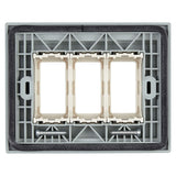 Vimar Idea/8000 IP55 Cover, 3-Module, 3 Adaptors Included