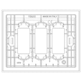 Vimar Idea/8000 IP55 Cover, 3-Module, 3 Adaptors Included