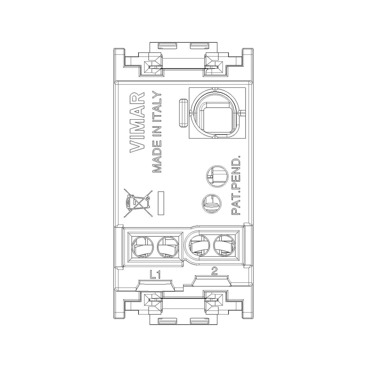 Vimar Idea 1-Way Rocker Switch, 1P 10 AX 250V, IP40