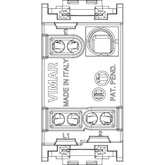 Vimar Idea 2-Way Rocker Switch, 1P 10 AX, 250V, IP40, Flush Mount