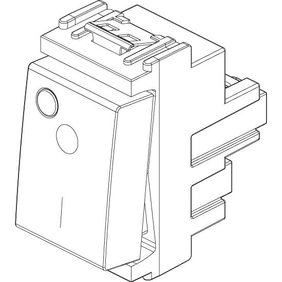 Vimar Idea 2P 1-Way Switch, 16AX, 250V, IP40, Screw Terminal