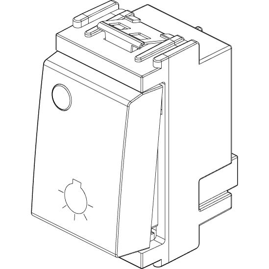 Vimar Idea Push Button, 1P NO, 10A, 250V, IP40, Light Symbol