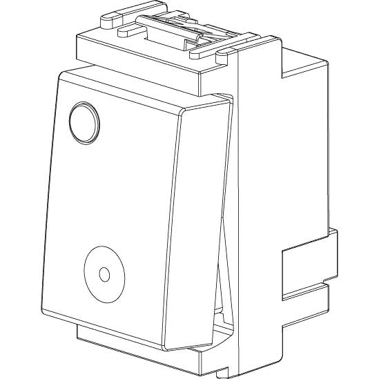 Vimar Idea Single Push Button, 1P NC, 10A 250V, Luminous, IP40