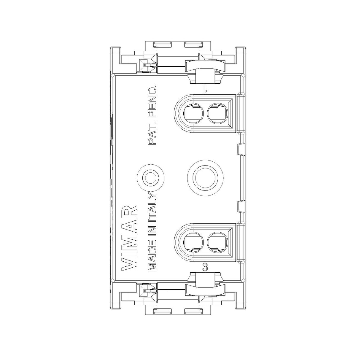 Vimar Idea Single Push Button, 1P NC, 16A, 250V, IP40