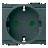 Vimar Idea SICURY German Standard Socket Outlet, 2P+E, 16A 250V, 2 Modules, IP20