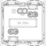 Vimar Idea SICURY German Standard Socket Outlet, 2P+E, 16A 250V, 2 Modules, IP20