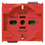 Vimar Idea SICURY 2P+E Universal Socket Outlet, 16A 250V, 2-Module, IP20