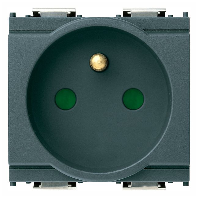 Vimar Idea SICURY French Standard Socket Outlet, 2P+E, 16A, 250V, 2 Modules, IP20