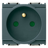 Vimar Idea SICURY French Standard Socket Outlet, 2P+E, 16A, 250V, 2 Modules, IP20
