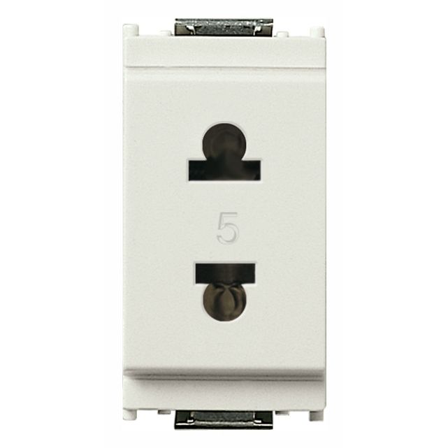 Vimar Idea 2P USA+EU Socket Outlet, 250V, IP20, Flush Mount, Screw Terminal