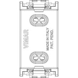 Vimar Idea 2P USA+EU SICURY Socket Outlet, 4.8mm Pins, 250V, IP20