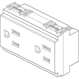 Vimar Idea SICURY Double 2P+E Socket Outlet, American and Saudi Arabian Standards, 15A 127V, 3 Modules, IP20