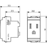Vimar Idea USA Socket Outlet, 2P+E, 15A 127V, IP20