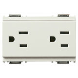 Vimar Idea Double 2P+E USA Socket Outlet, 15A, 127V, IP20, 3-Module