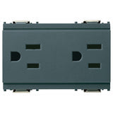 Vimar Idea Double 2P+E USA Socket Outlet, 15A, 127V, IP20, 3-Module
