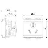 Vimar Idea SICURY Chinese Standard Socket Outlet, 2P+E, 16A 250V, 2 Modules, IP20