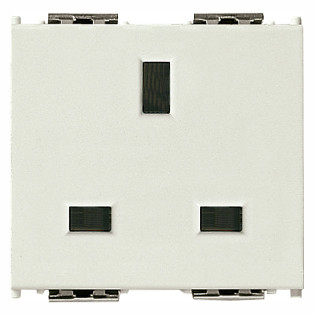 Vimar Idea 2P+E English SICURY Socket Outlet, 13A 250V, 2 Modules, IP20