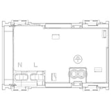 Vimar Idea SICURY Italian P30 Socket Outlet, 2P+E 16A 250V, 1P+N C16 Circuit Breaker, 3-Module, IP20