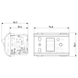 Vimar Idea SICURY Bpresa Socket Outlet, Italian Standard P17/11, 2P+E 16A 250V, C16 RCBO, 10mA, 3 Modules
