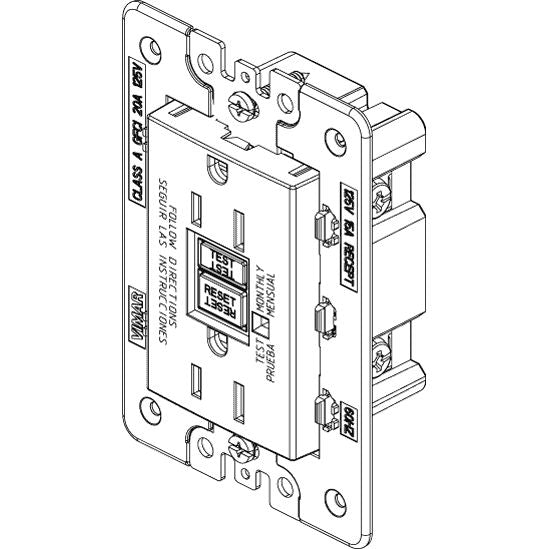 Vimar Idea USA GFCI Duplex Socket Outlet, 15A 125V, IP20
