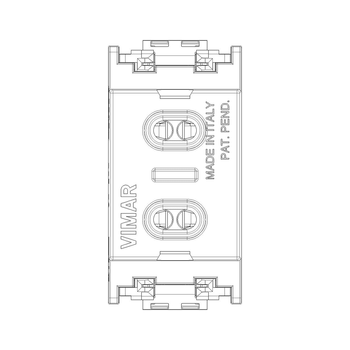 Vimar Idea SELV Socket Outlet, For Plugs 01616 and 01617, Polarized 2P, 6A 24V