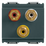 Vimar Idea 16333 3x RCA Socket Outlet, Flush Mount, IP20