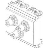 Vimar Idea 16333 3x RCA Socket Outlet, Flush Mount, IP20