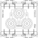 Vimar Idea 16333 3x RCA Socket Outlet, Flush Mount, IP20