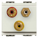 Vimar Idea 16333 3x RCA Socket Outlet, Flush Mount, IP20