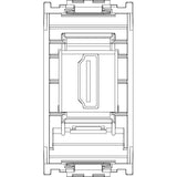 Vimar Idea HDMI 2.1b Socket Outlet, 1-Module, Keystone Fixing, Flush Mount, IP20