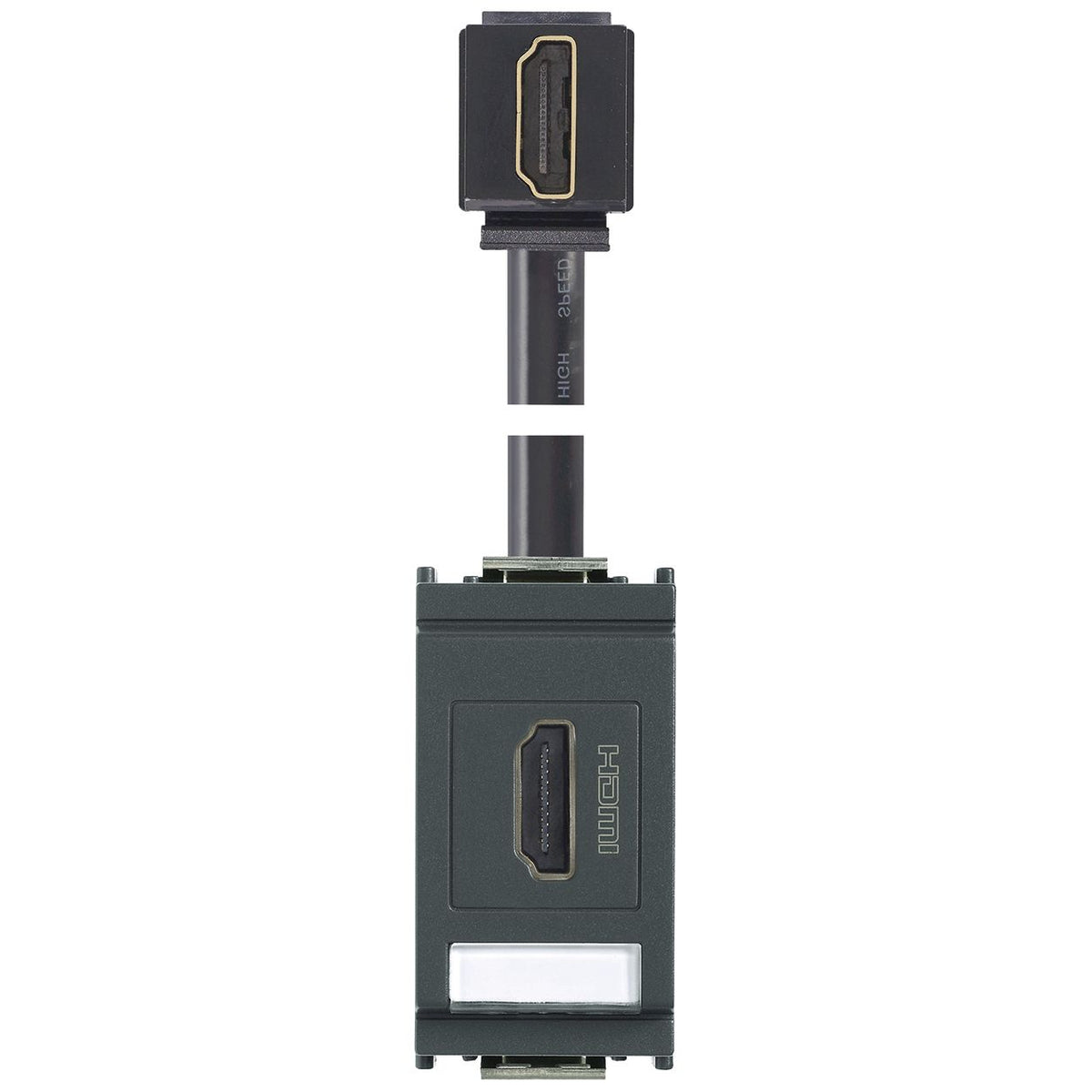 Vimar Idea HDMI 2.1b Socket Outlet, 1-Module, Keystone Fixing, Flush Mount, IP20