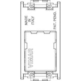 Vimar Idea RJ12 Phone Jack, 6-Position 6-Conductor (6/6), Screw Terminal, Flush-Mounted, IP20