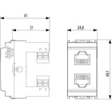 Vimar Idea Double RJ11 Phone Socket, 6P4C, Screw Terminals, IP20