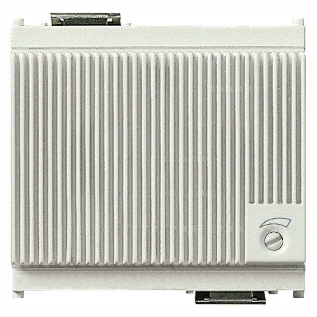 Vimar Idea 3-Sound-Sequence Electronic Chime, Adjustable Volume, 12V AC 50-60Hz, 12V DC SELV, 2-Module, Flush Mount, IP30, 70 dB