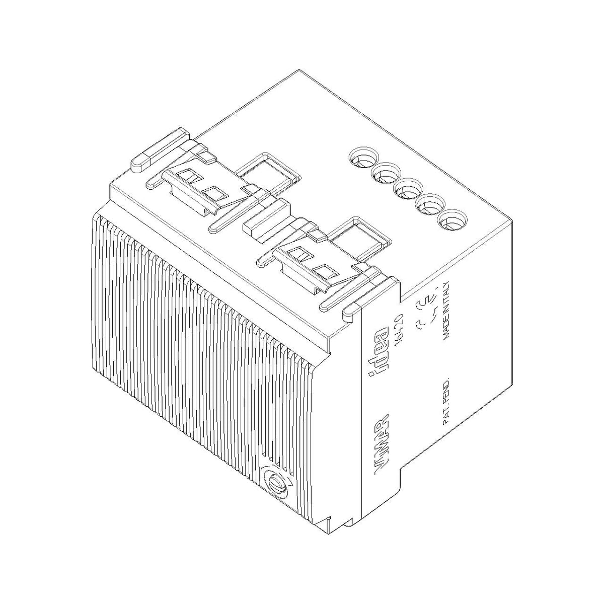 Vimar Idea 3-Sound-Sequence Electronic Chime, Adjustable Volume, 12V AC 50-60Hz, 12V DC SELV, 2-Module, Flush Mount, IP30, 70 dB