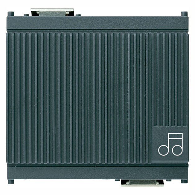 Vimar Idea 3-Sound-Sequence Electronic Chime, Adjustable Volume, 12V AC 50-60Hz, 12V DC SELV, 2-Module, Flush Mount, IP30, 70 dB