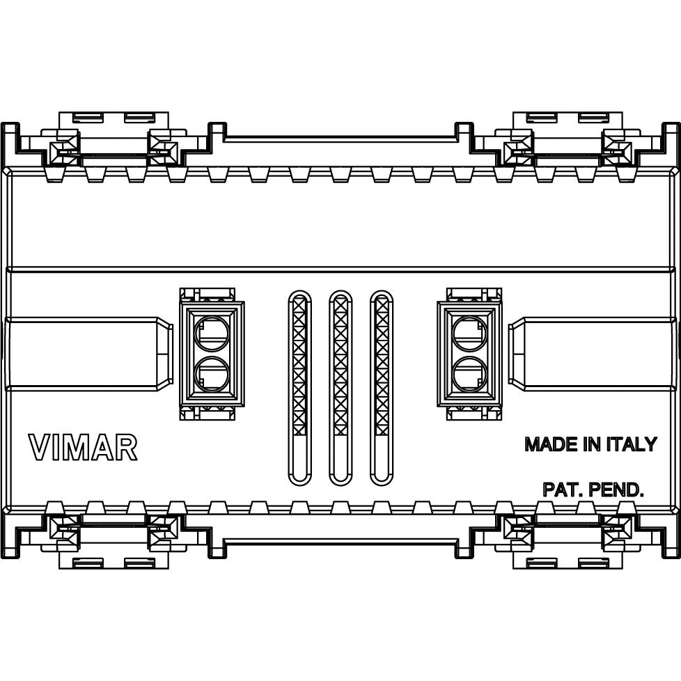 Vimar Idea Step Marker Lamp, 12-24V SELV, IP40, 3 Modules, Adjustable Beam