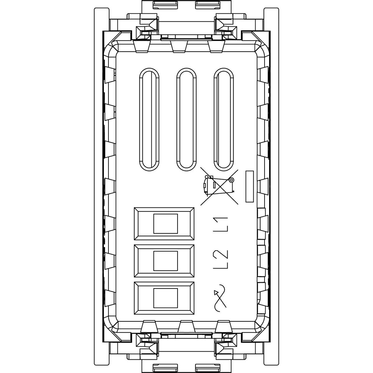 Vimar Idea 16563 Dimmer, 230V, 100-500W, Resistive Load, Turn/Push Button