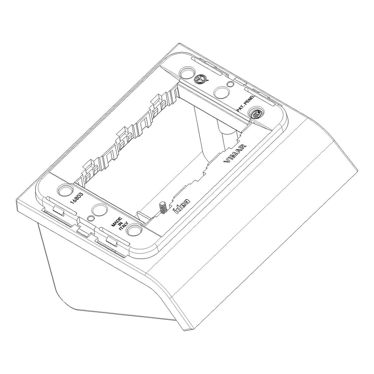 Vimar Idea 3-Module Table Mounting Box, For Classica Cover Plate, IP20