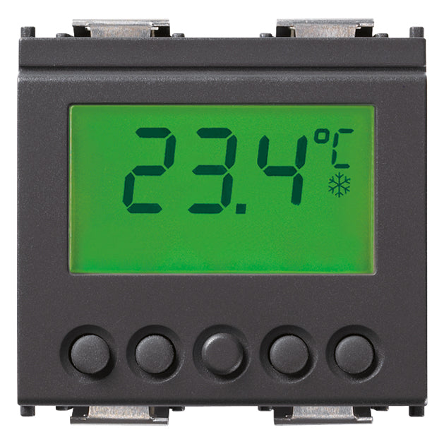 Vimar Idea By-me Plus Thermostat with Display, 2 Modules, 29V, TP Bus
