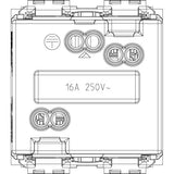 Vimar Idea German SICURY Socket Outlet, 2P+E, 16A 250V, IP20, 2 Reduced Modules