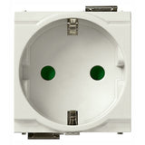 Vimar Idea German SICURY Socket Outlet, 2P+E, 16A 250V, IP20, 2 Reduced Modules