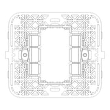 Vimar Idea 1-Module Mounting Frame, Smooth Front, Claws, 60 mm Round Box